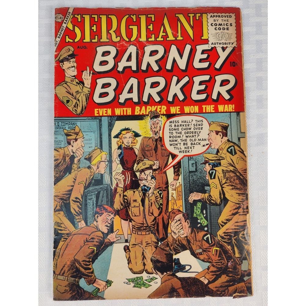 Sergeant‎ Barney Barker #1    1956-Atlas Humor FN/VF